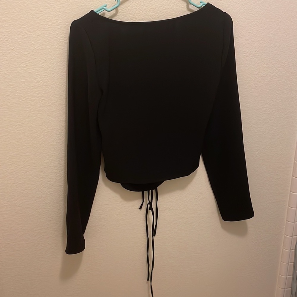 ZARA RUCHED CUT OUT TOP - Picture 8 of 9